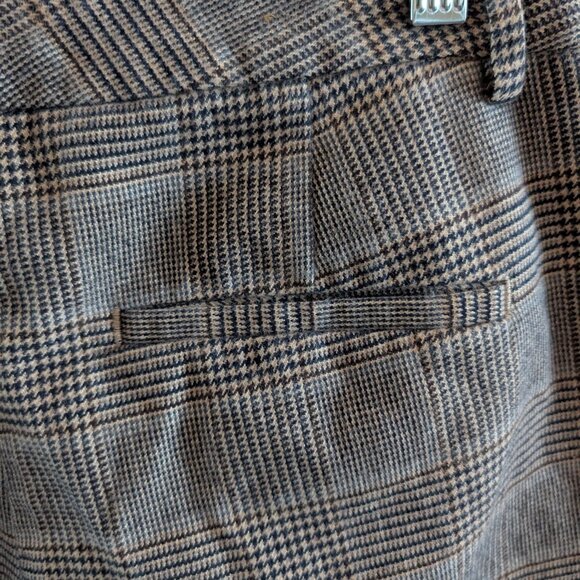 L.L. Bean Cotton Houndstooth Plaid Classic Fit Trousers Size 6 Reg Academia Prep - Picture 7 of 10